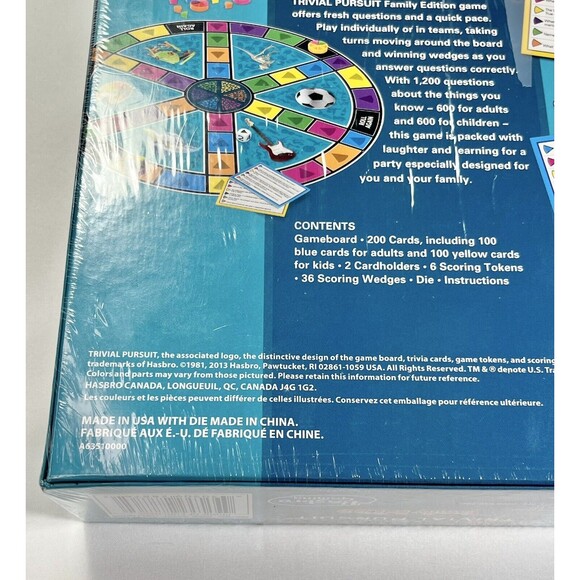 Trivial Pursuit Family Edition Board Game Trivia Quick Play Version 2013 Hasbro - Picture 6 of 11